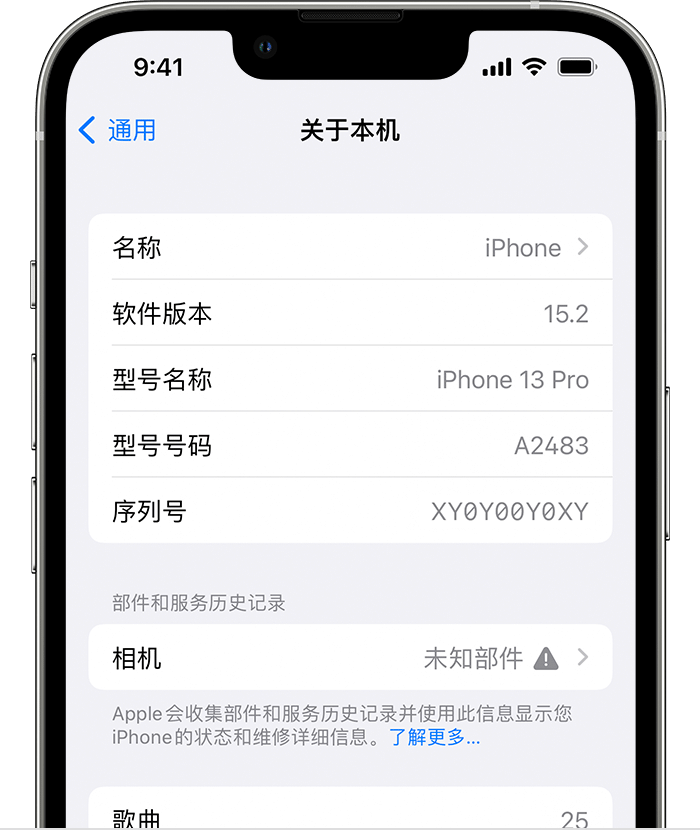 白茅湖农场苹果维修分享iPhone 出现提示相机“未知部件”是什么原因？ 