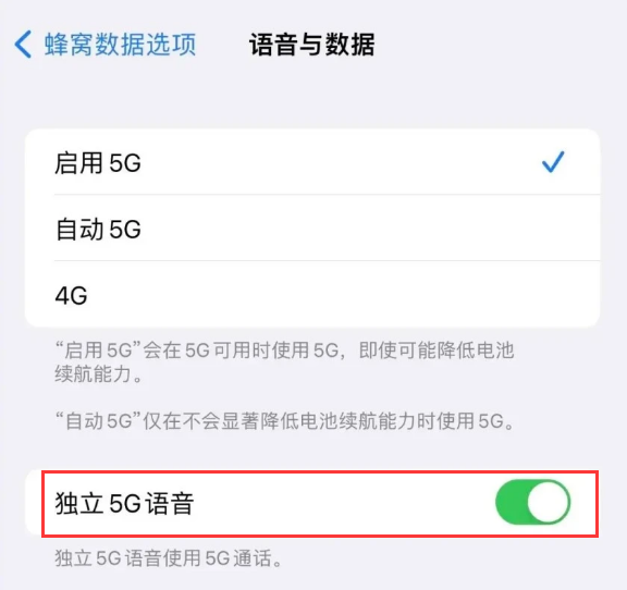 白茅湖农场苹果14维修分享iPhone 14 Pro如何开启VoNR 
